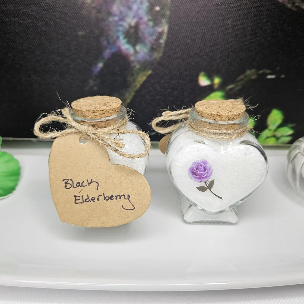 Hand Decorated Glass Bottle Filled With Bath Salt - Picture 4 of 4